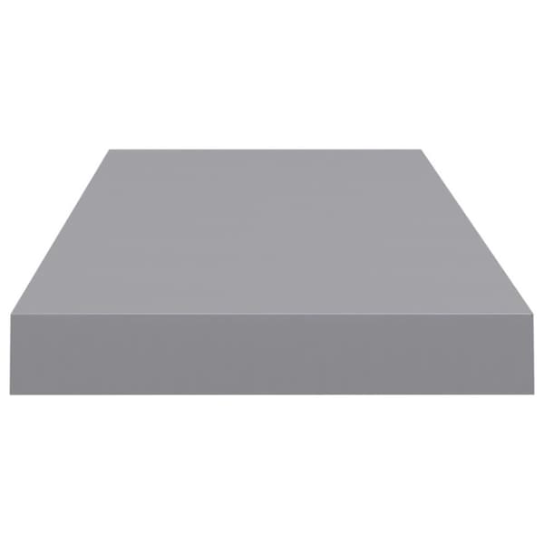 vidaXL Flytende vegghyller 2 stk grå 60x23,5x3,8 cm MDF