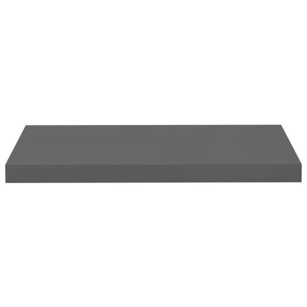vidaXL Svävande vägghyllor 2 st grå högglans 60x23,5x3,8 cm MDF