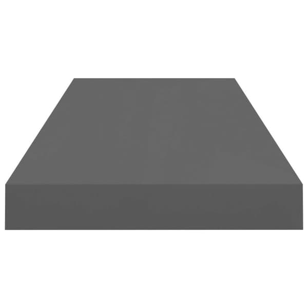 vidaXL Svävande vägghyllor 2 st grå högglans 60x23,5x3,8 cm MDF