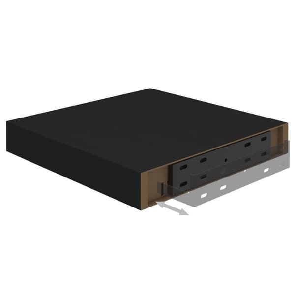 vidaXL Svävande vägghyllor 4 st svart 23x23,5x3,8 cm MDF