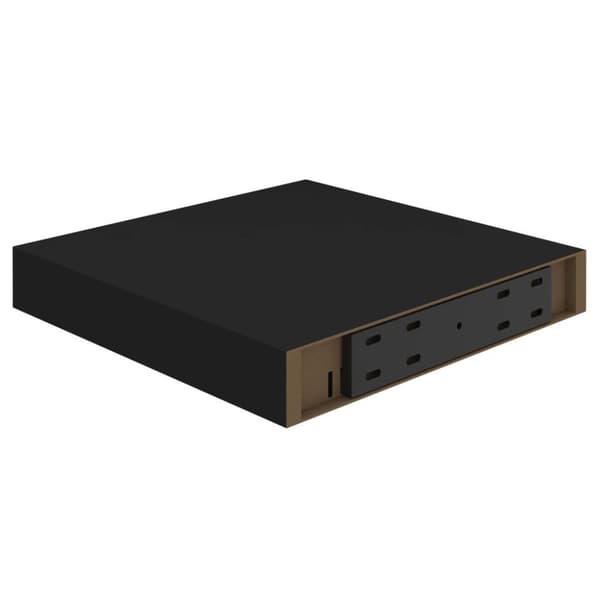 vidaXL Svävande vägghyllor 4 st svart 23x23,5x3,8 cm MDF