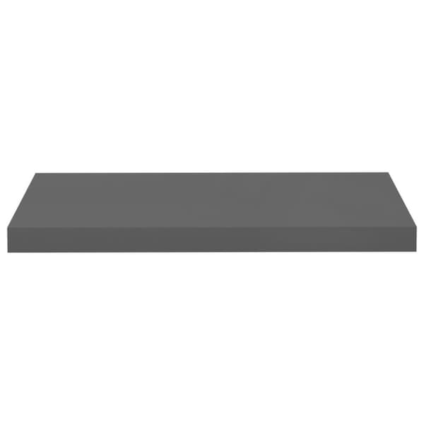 vidaXL Svävande vägghylla grå högglans 60x23,5x3,8 cm MDF