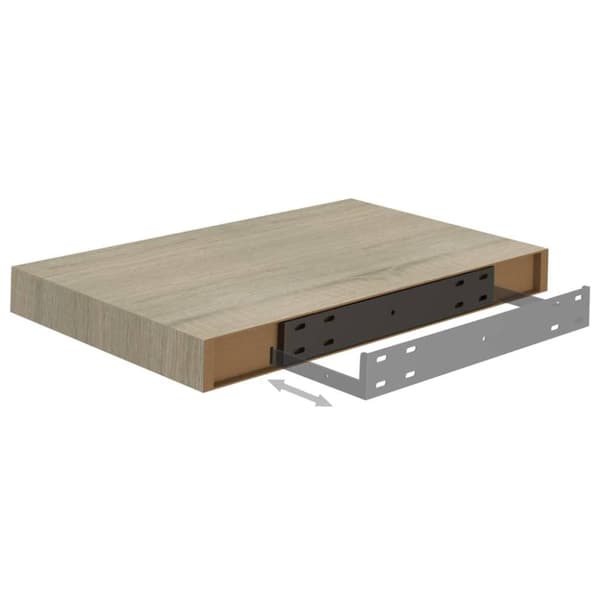 vidaXL Svävande vägghylla ek 40x23x3,8 cm MDF
