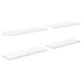 Miniatyrbilde 1 av 9: vidaXL Flytende vegghyller 4 stk høyglans hvit 80x23,5x3,8 cm MDF