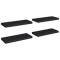Miniatyrbilde 1 av 9: vidaXL Flytende vegghyller 4 stk svart 60x23,5x3,8 cm MDF