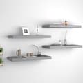 Miniatyrbilde 3 av 9: vidaXL Flytende vegghyller 4 stk grå 60x23,5x3,8 cm MDF