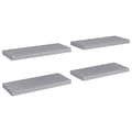 Miniatyrbilde 1 av 9: vidaXL Flytende vegghyller 4 stk grå 60x23,5x3,8 cm MDF