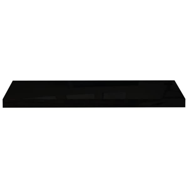 vidaXL Flytende vegghyller 2 stk høyglans svart 80x23,5x3,8 cm MDF