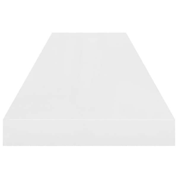 vidaXL Svävande vägghyllor 2 st vit högglans 90x23,5x3,8 cm MDF