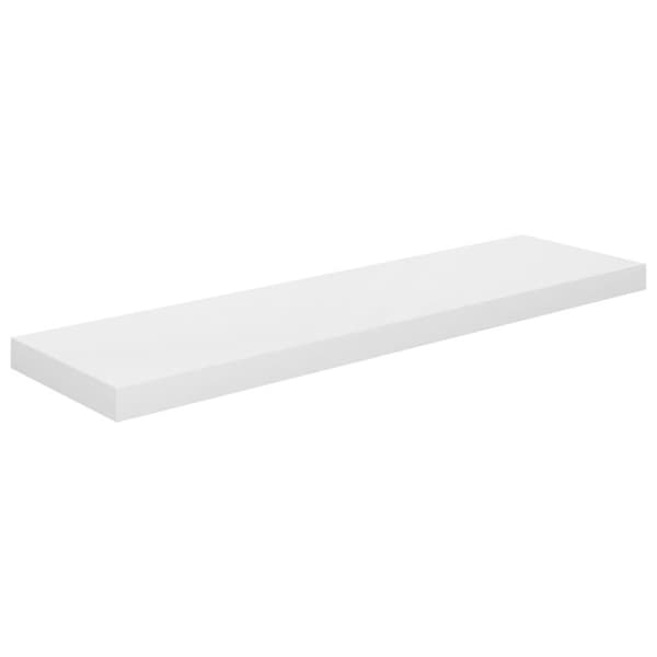 vidaXL væghylde 90x23,5x3,8 cm MDF hvid højglans