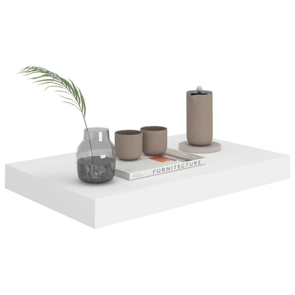 vidaXL Svävande vägghyllor 2 st vit 40x23x3,8 cm MDF