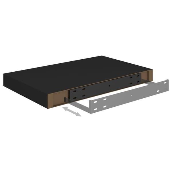 vidaXL Flytende vegghyller 4 stk svart 40x23x3,8 cm MDF