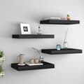 Miniatyrbilde 10 av 10: vidaXL Flytende vegghyller 4 stk svart 40x23x3,8 cm MDF