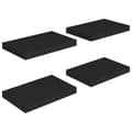 Miniatyrbilde 1 av 10: vidaXL Flytende vegghyller 4 stk svart 40x23x3,8 cm MDF