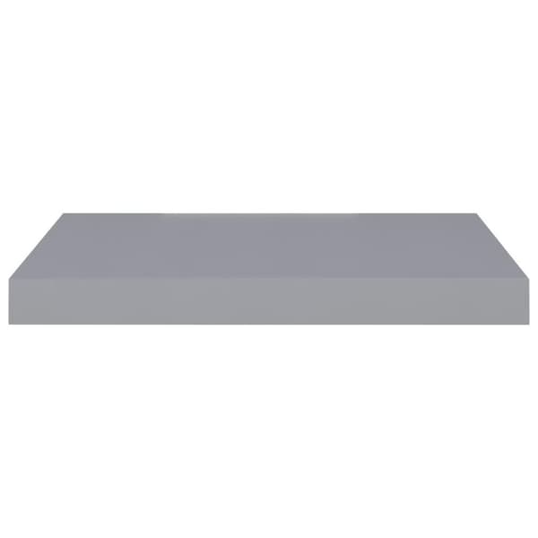 vidaXL Svävande vägghyllor 2 st grå 50x23x3,8 cm MDF