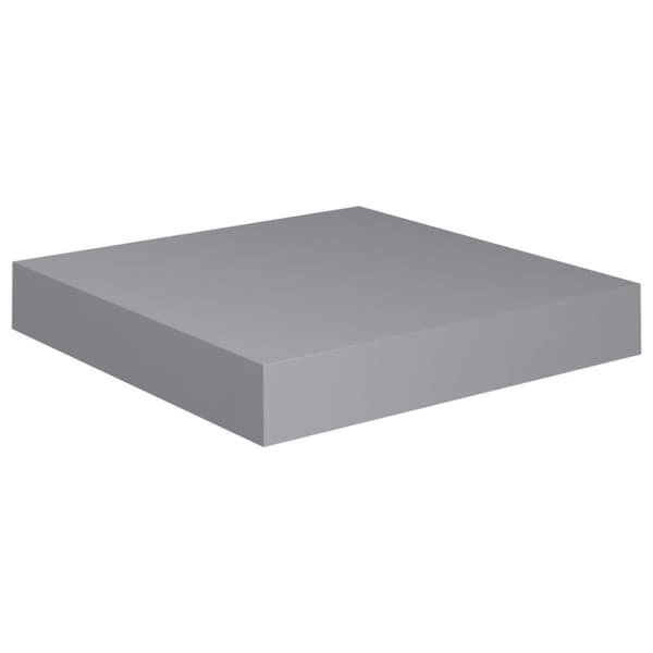 vidaXL Svävande vägghyllor 4 st grå 23x23,5x3,8 cm MDF