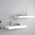Miniatyrbilde 8 av 8: vidaXL Flytende vegghyller 2 stk hvit 50x23x3,8 cm MDF