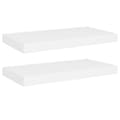 Miniatyrbilde 1 av 8: vidaXL Flytende vegghyller 2 stk hvit 50x23x3,8 cm MDF