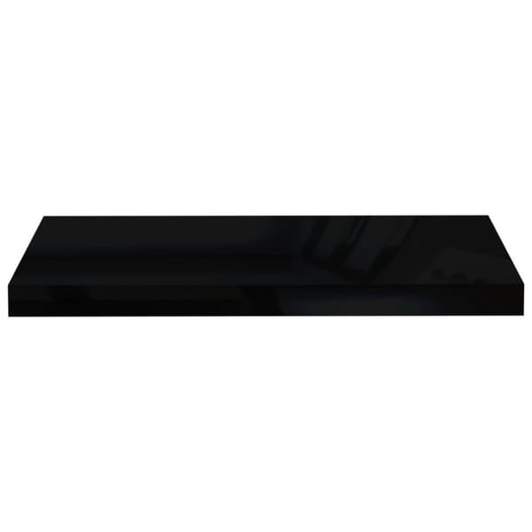 vidaXL Svävande vägghylla svart högglans 60x23,5x3,8 cm MDF