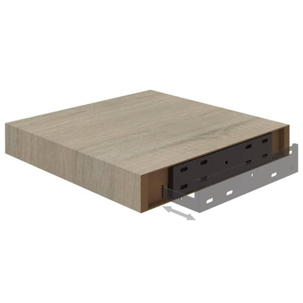 vidaXL Svävande vägghyllor 4 st ek 23x23,5x3,8 cm MDF