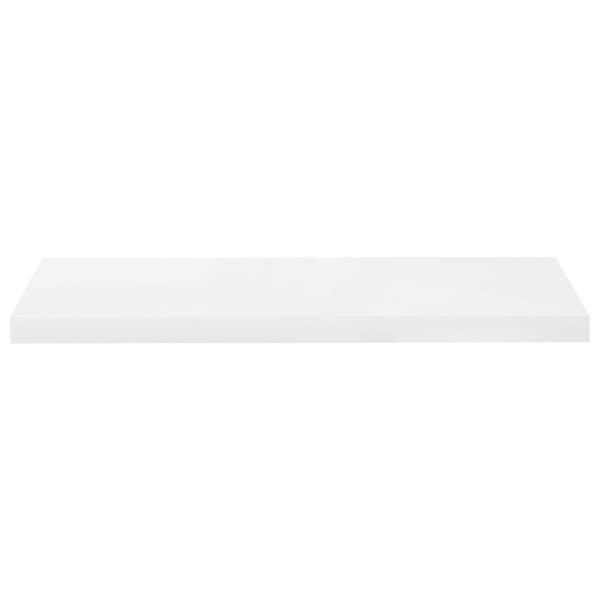 vidaXL Flytende vegghylle høyglans hvit 80x23,5x3,8 cm MDF