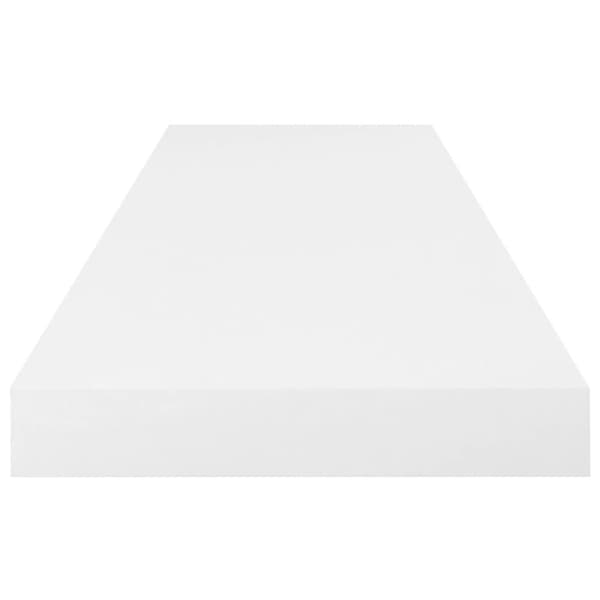 vidaXL Flytende vegghylle høyglans hvit 80x23,5x3,8 cm MDF