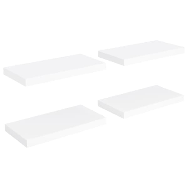 vidaXL Flytende vegghyller 4 stk hvit 50x23x3,8 cm MDF