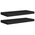 Miniatyrbilde 1 av 9: vidaXL Flytende vegghyller 2 stk svart 60x23,5x3,8 cm MDF