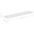 Miniatyrbilde 9 av 9: vidaXL Flytende vegghyller 2 stk høyglans hvit 120x23,5x3,8 cm MDF