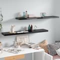 Miniatyrbilde 3 av 9: vidaXL Flytende vegghyller 2 stk høyglans svart 120x23,5x3,8 cm MDF