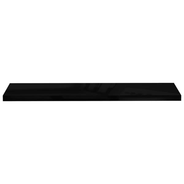 vidaXL Flytende vegghyller 2 stk høyglans svart 120x23,5x3,8 cm MDF