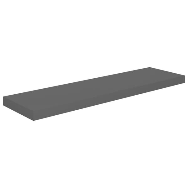 vidaXL Svävande vägghylla grå högglans 90x23,5x3,8 cm MDF