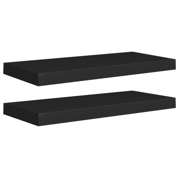 vidaXL væghylder 2 stk. 60x23,5x3,8 cm MDF sort