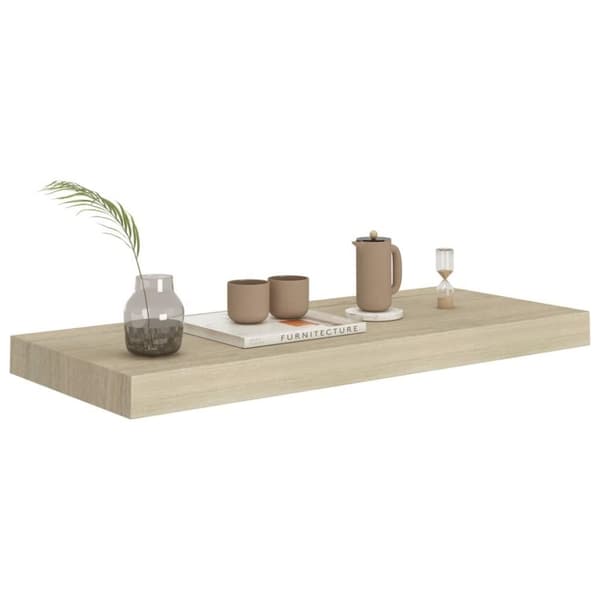 vidaXL væghylder 4 stk. 60x23,5x3,8 cm MDF egetræsfarve