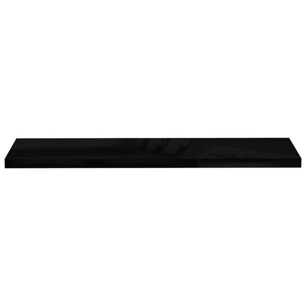 vidaXL væghylder 4 stk. 120x23,5x3,8 cm MDF sort højglans