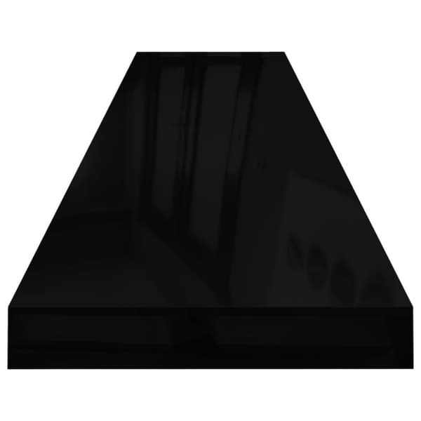 vidaXL væghylder 4 stk. 120x23,5x3,8 cm MDF sort højglans