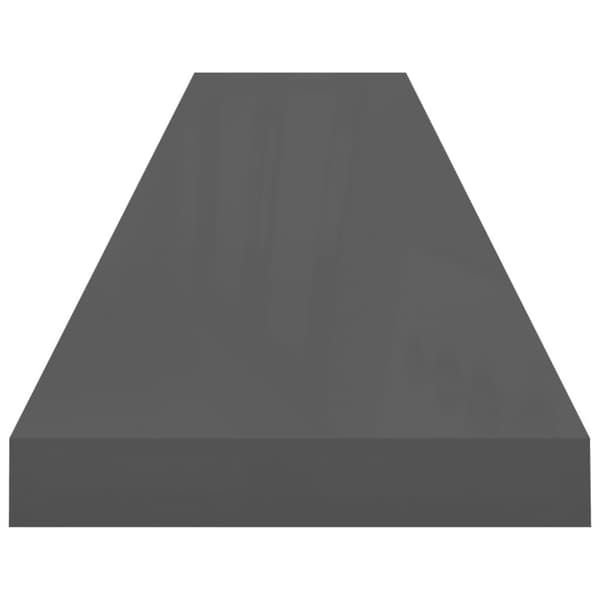 vidaXL væghylder 4 stk. 120x23,5x3,8 cm MDF grå højglans