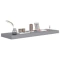 Miniatyrbillede 8 af 9: vidaXL væghylder 2 stk. 80x23,5x3,8 cm MDF grå
