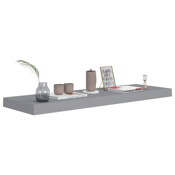 vidaXL væghylder 2 stk. 80x23,5x3,8 cm MDF grå