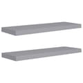Miniatyrbillede 1 af 9: vidaXL væghylder 2 stk. 80x23,5x3,8 cm MDF grå