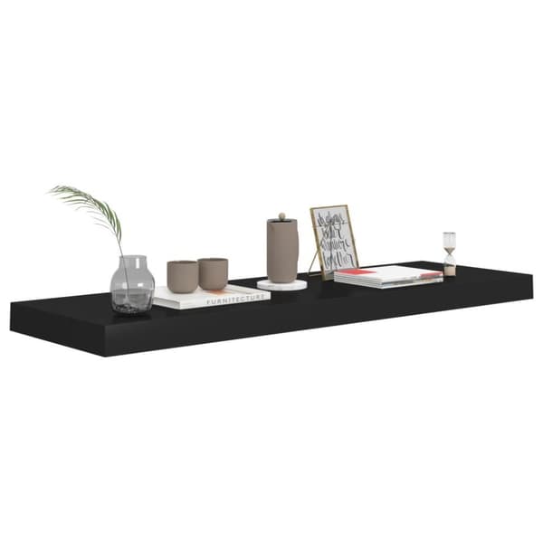 vidaXL væghylder 4 stk. 80x23,5x3,8 cm MDF sort
