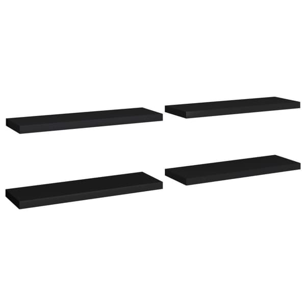 vidaXL væghylder 4 stk. 80x23,5x3,8 cm MDF sort