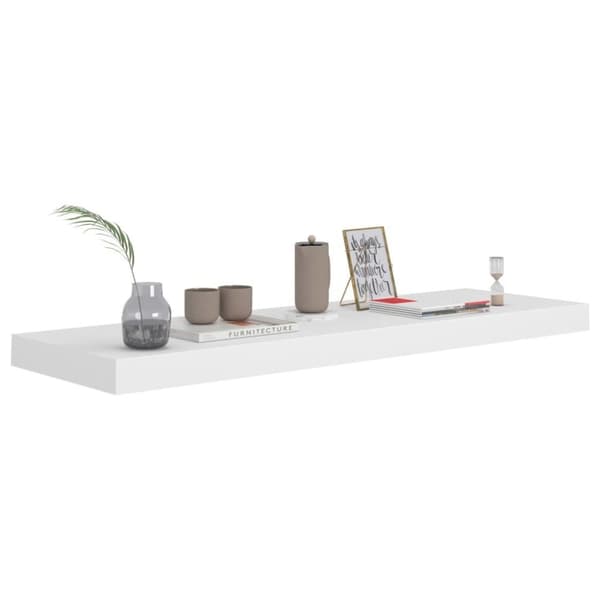 vidaXL Svävande vägghyllor 4 st vit 80x23,5x3,8 cm MDF
