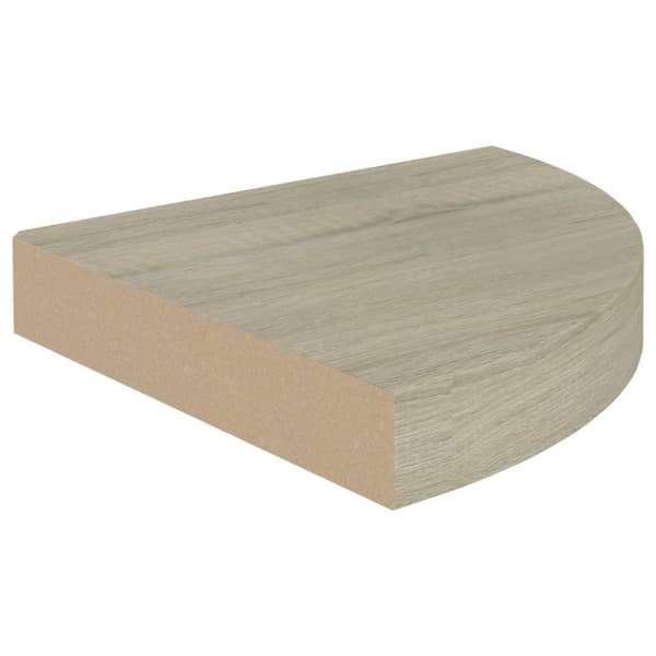 vidaXL Svävande hörnhylla ek 25x25x3,8 cm MDF
