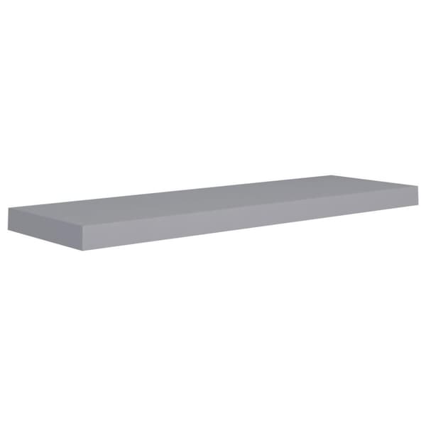 vidaXL Svävande vägghyllor 4 st grå 80x23,5x3,8 cm MDF