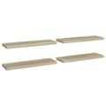Miniatyrbilde 1 av 9: vidaXL Flytende vegghyller 4 stk eik 80x23,5x3,8 cm MDF