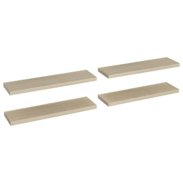 vidaXL Svävande vägghyllor 4 st ek 90x23,5x3,8 cm MDF