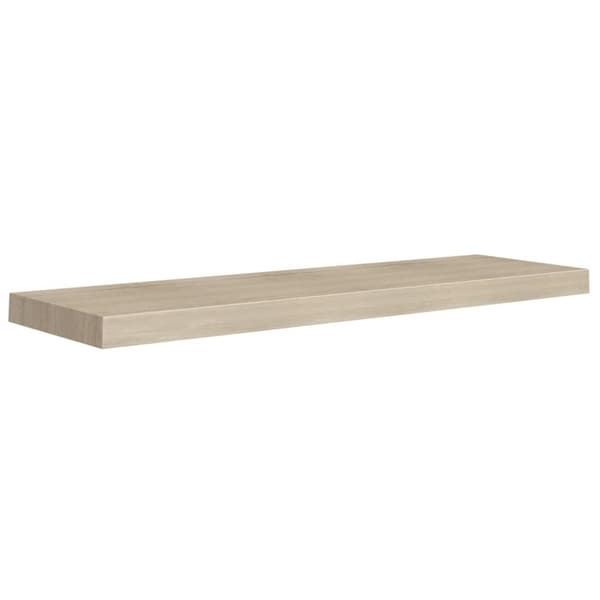 vidaXL Svävande vägghyllor 2 st ek 90x23,5x3,8 cm MDF