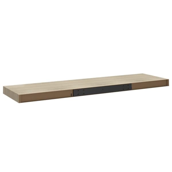 vidaXL Svävande vägghyllor 2 st ek 90x23,5x3,8 cm MDF