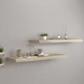 Miniatyrbild 9 av 10: vidaXL Svävande vägghyllor 2 st ek 90x23,5x3,8 cm MDF